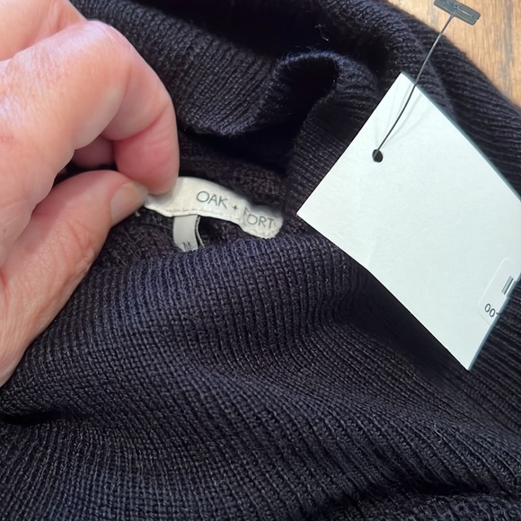 Oak + Fort Black Turtleneck Sweater Dress Made Of Acrylic And Wool Size M - Picture 7 of 7